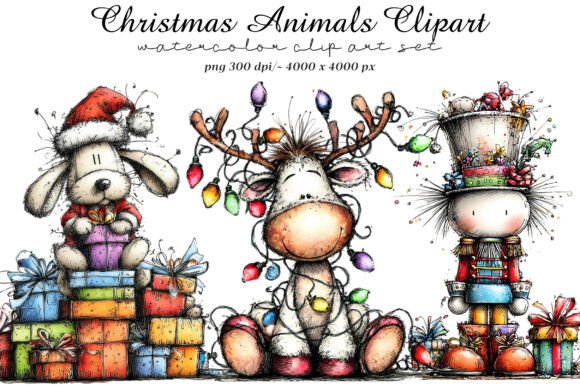Christmas Animals Clipart: Elevating Festive Design Assets
