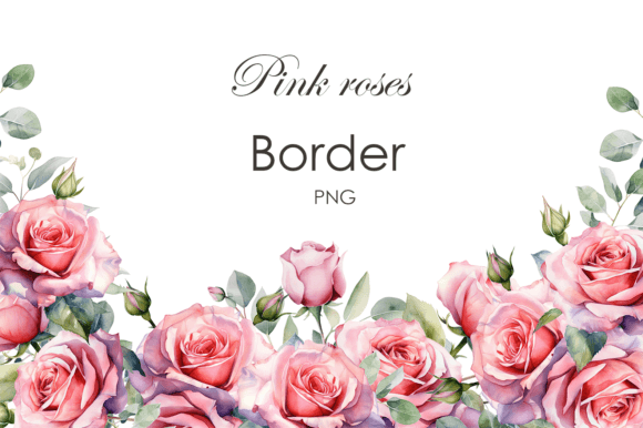 Elegant Pink Rose Borders for Creative Design Projects