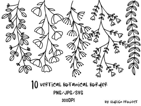 Elevate Designs with Botanical Line Borders