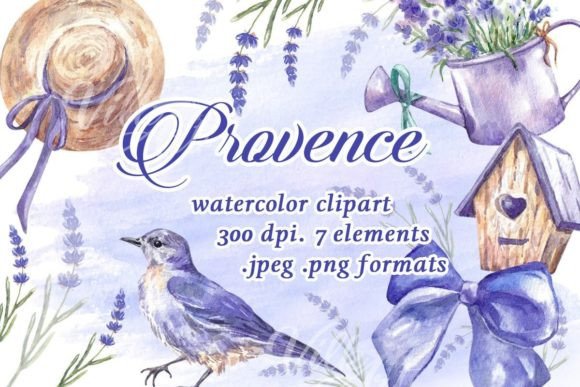 Elevate Your Designs with Lavender Provence Watercolor Clipart