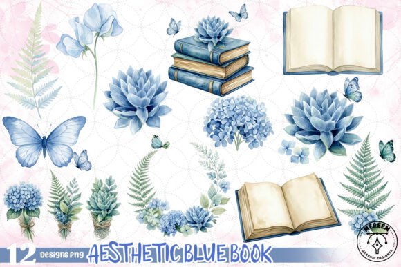Elevate Your Visual Design with Aesthetic Blue Book PNG