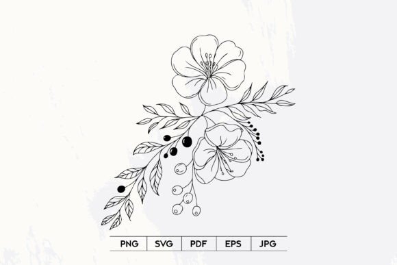 Floral Bouquet Line Art SVG: Elevate Your Design Projects