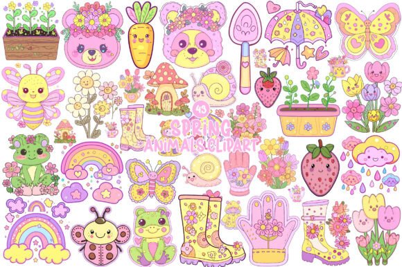 Spring Animals Clipart: Enhancing Design with Whimsical Visuals