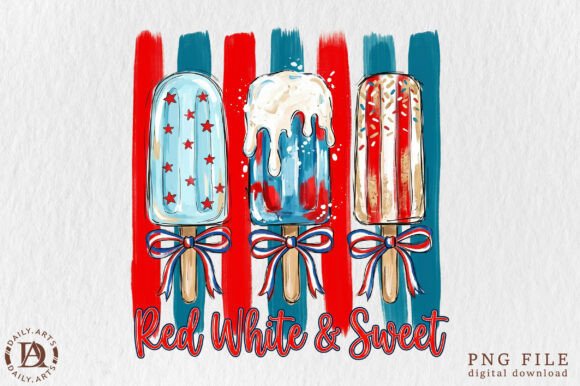 USA Preppy Popsicles PNG: Vibrant Design Assets for Modern Projects
