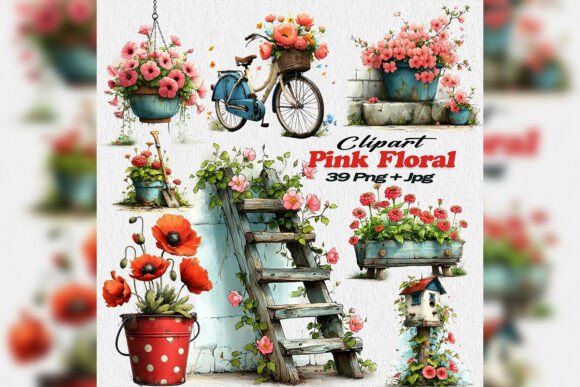 Whimsical Pink Floral Mason Jar PNG: A Designer's Secret Weapon